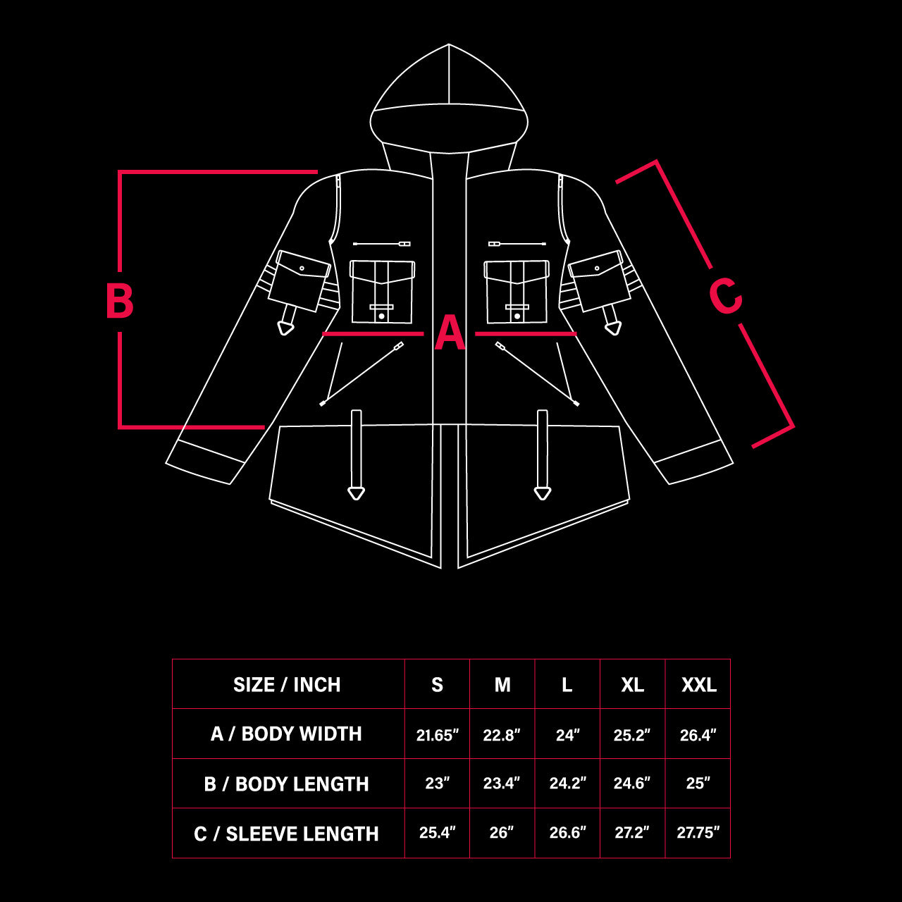 Fury Denim Parka Hoodie (MYTHIC)