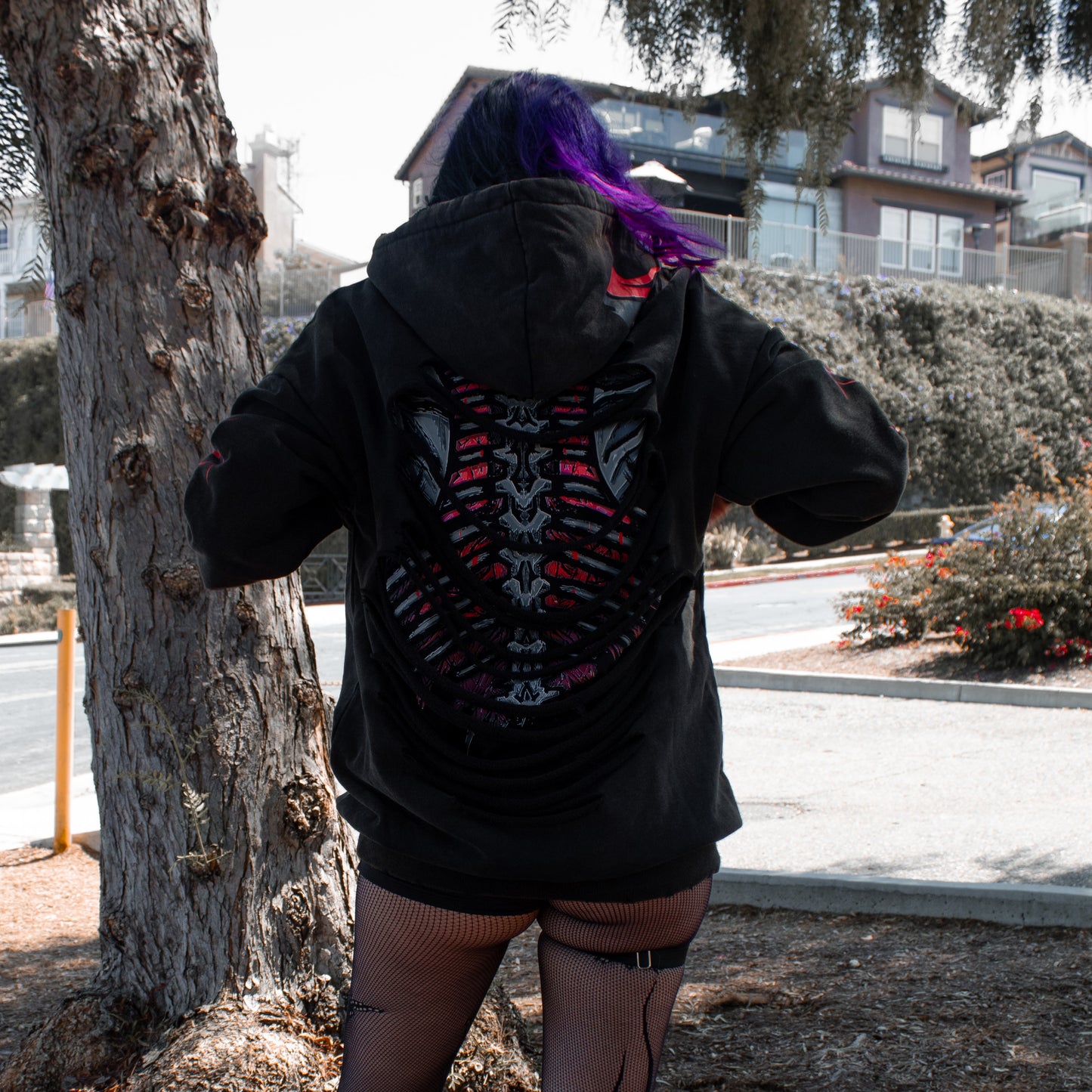 Spine Exposed Oversized Hoodie