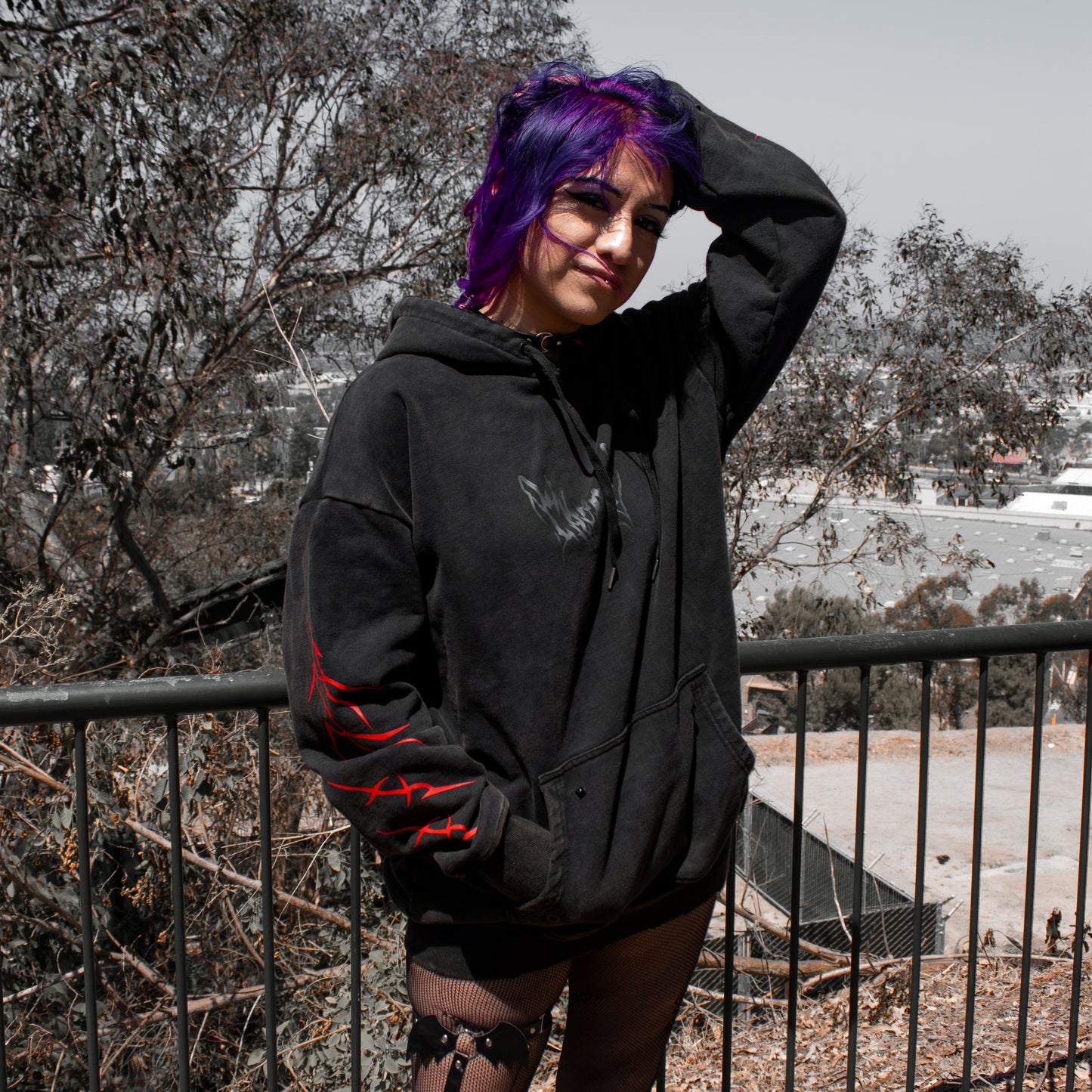 Spine Exposed Oversized Hoodie